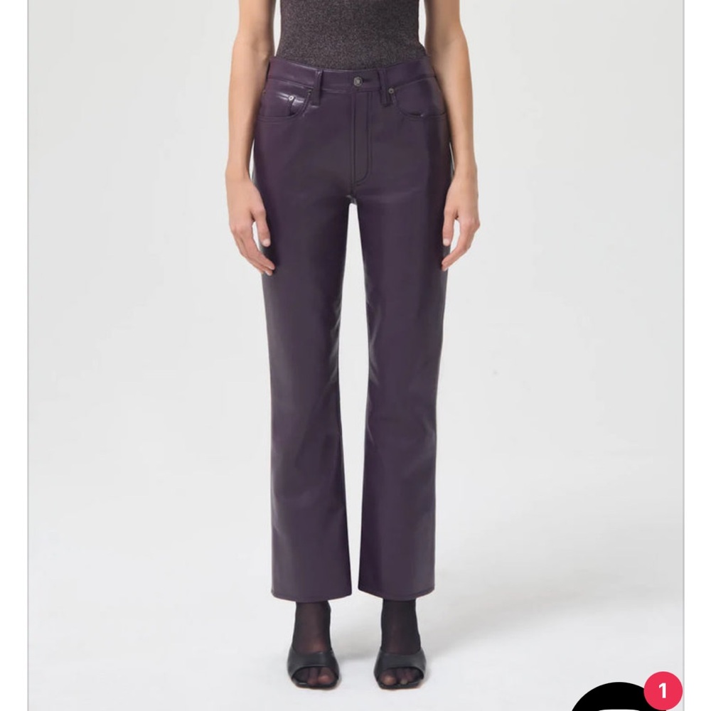 AGOLDE RECYCLED LEATHER RELAXED BOOT - NIGHT SHADE